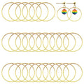 40pcs Earrings Beading Hoop for Jewelry Making,50mm Earrings Findings Hoops Open Back Bezel Pendants Round Beading Hoop for Jewelry Finding Supplies DIY Craft Earring Women Gifts(Gold) - color: 40pcs;50mm;Gold