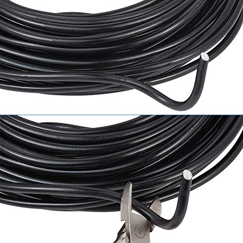 Fashewelry 32.8 Feet 5mm Black Aluminum Wire Bendable Metal Craft Wire for Beading Sculpting Jewelry Making - color: Round-Black, size: 5mm
