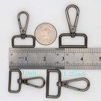 JWBIZ 15 Pcs D Ring Swivel Lobster Claw Clasp, Push Gate Snap Hooks Trigger Clips(Gun Black, 1 inch) - color: Gun Black, size: 1 inch