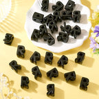 FASHEWELRY 30Pcs Acrylic Letter R Beads with Large Hole Big Plastic Letter Blocks European Beads 3D Letters Chunky Vowel Initial Alphabet Bead for Key Chains Necklace DIY Arts Craft Projects - color: Black, size: R