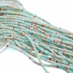150PCS 2x4mm Blue Jasper Rondelle Beads Natural Abacus Disk Stone Beads Round Loose Spacer Gemstone Beads for DIY Bracelet Necklace Jewelry Making - color: Blue Jasper, size: 2x4mm Abacus Disk