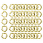 uxcell 50Pcs Open Jump Rings, 10mm/0.39" OD Brass Jump Ring Connectors 2mm Thick O Rings for Necklaces Bracelet Jewelry Making Keychain DIY Craft, Gold Tone - size: 10mmx2mm