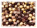 0.88oz (Approx. 500 Beads) Mix of Faceted Fire Polished Pressed Czech Glass Beads, Sparkling Shiny Mix BCV - color: Mix 02 Red Gold, size: 25 g