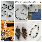 PH PandaHall Black Seed Beads, 6000 Pcs 11/0 Glass Seed Beads 2mm Round Waist Bead Mini Spacer Bead for Earrings Bracelet Necklaces Eyeglass Chain Jewelry DIY Crafts Making - color: Black-6000 Pcs