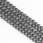 Natural Lava Rock Beads 6mm Round Stone Beads for DIY Bracelets Necklace Earrings Making 60pcs - color: Lava Rock, size: 6mm