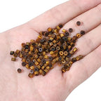 BEADIA Natural Yellow Tiger Eye Short Cylinder Beads 2x3mm 155pcs Tube Loose Semi Gemstone Beads for Jewelry Making Design - color: Yellow Tiger Eye