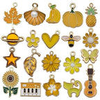 YouLuo 100Pcs Bracelet Charms for Jewelry Making Wholesale Bulk Jewelry Making Bracelets Charm KC Gold Alloy Charm Pendants and Gold Plated Enamel Charms Pendants for Bracelet Necklace - color: Gold-Multicolor
