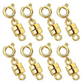 OHINGLT Strong Magnetic Necklace Clasps and Closures,Gold Plated Jewelry Clasps Converters for Bracelet Necklaces Chain - color: 8Pcs Gold