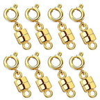 OHINGLT Strong Magnetic Necklace Clasps and Closures,Gold Plated Jewelry Clasps Converters for Bracelet Necklaces Chain - color: 8Pcs Gold