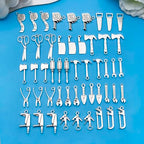 Youdiyla 51pcs Alloy Ancient Silvery Father's Day Series Tool Set Pendant Jewelry Making DIY Keychain Earrings Pendant Various Design Charms for Jewelry Making Bracelets Necklace (M351) - color: M351