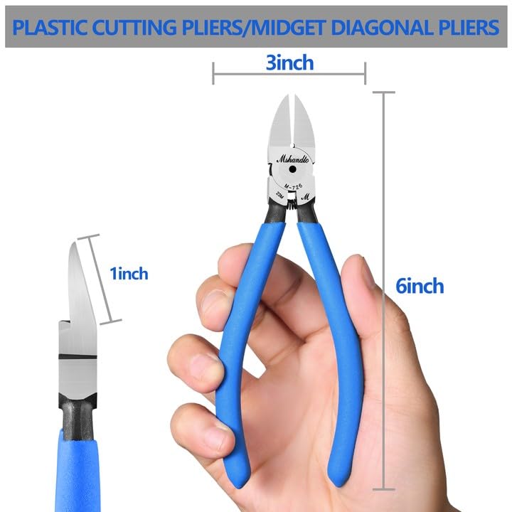 Wire Cutters Flush Cutters for Jewelry Making, Ultra-Sharp Side Cutters, CR-V Diagonal Cutters for Crafting, Flush Cut Pliers for Soft Copper Wire, Floral, Circuit Board (6" 2Pack) - size: 6" 2Pack