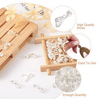 Fashewelry 200pcs Brass Pendant Pinch Bails Silver 8x5mm Inner Diameter Dangle Charm Clasp Clip for Top Drilled Bead Necklace Earring Jewelry Making Pin:0.9MM - color: Silver
