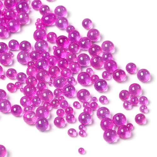 Acrylic Micro Beads 0.5-3mm -40000 Pcs- Premium Seed Beads for Resin Art, Nail Art, Jewelry Making, DIY Crafts, Model Building, Vase Filler & Decorative Scatter (Rose Red) - color: Rose Red