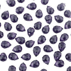 100pcs Purple Violet Faceted Crystal Glass Beads 8x10mm, Shiny Teardrop Glass Beads for Jewelry Making, Crystal Beads for Bracelet Necklace Earring DIY Craft - color: Purple Violet