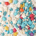DAHI 270pcs 7 Strands Turquoise Turtle Beads Starfish Beads Summer Beads Colorful Tortoise Turtle Bead Charms Summer Ocean Animal Spacer Bead for Jewelry Making Supplies-Bracelets DIY (7 Strings) - color: the Star Box