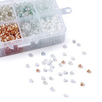 Pandahall About 1900Pcs 6/0 Glass Seed Beads Round Loose Spacer Beads Hole: 1mm for DIY Jewelry Making (White & Clear) - color: White, size: 6/0