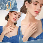 Beebeecraft 1 Box 50Pcs Leverback Earring Findings 18K Gold Plated French Earring Hooks 16x11mm Leaf Pattern Interchangeable Dangle Ear Wire Findings for Jewelry Making - color: 16x11mm Leaf Earring Hooks