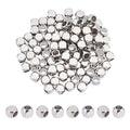 UNICRAFTALE 100pcs 4mm Stainless Steel Spacer Beads - Square, Smooth, Finding for DIY Bracelet, Necklace, Jewelry Making - color: Stainless Steel Color