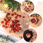 Gerrii 50 Pcs Heart Healing Stone Bulk Quartz Heart Inspirational Stones Gift for Women Love Pocket Polished Natural Energy Balancing Meditation 0.8 Inch(Red Carnelian Agate) - color: Red Carnelian Agate