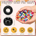 Jexine 10500 Pcs Pony Beads Bulk Plastic Beads for Bracelet Making Hair Braids DIY Necklace Jewelry Making Projects (Multi Shapes,Mixed Color) - color: Mixed Color, style: Multi Shapes
