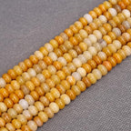 BONNY BOXX 1 Strand Natural 5 * 8mm Yellow Jade Rondelle Beads, Natural Abacus Disk Stone Beads Loose Spacer Gemstone for DIY Bracelet Necklace Jewelry Making - color: Yellow Jade, size: 5*8MM