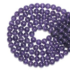 MJDCB 30pcs Purple Cat Eye Stone Beads 12mm Round Crystal Loose Bead for Jewelry Making DIY Bracelets Necklace - color: Purple, size: 12mm(30pcs)