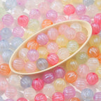 16mm Acrylic Beads 100pcs Cute Colors Spacer Beads Loose Beads for DIY Crafting Necklace Bracelet Jewelry Making Keychain (Pink&Purple) - color: pink&purple