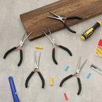 10 Pcs Mini Needle Nose Pliers Bulk, 6 Inch Precision Pliers Set with Extra Long Tips for Jewelry Making, Wire Wrapping, Small Object Gripping, DIY Project (Black,Textured Handle) - color: Black, Textured Handle