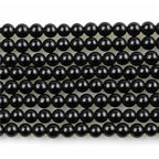MJDCB 225pcs Natural Small Stone Beads 3mm Black Onyx Round Smooth Loose Gemstone Bead for Jewelry Making Bracelets Earrings Necklaces Accessories - color: Black Onyx