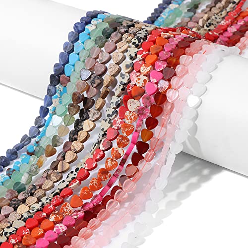6mm Natural Watermelon Red Stone Beads Heart Shape Cute Fine Gems Spacer Beads Fit Jewelry Making DIY Exquisite Necklace Bracelet Accessory - color: Watermelon Red