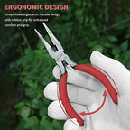 Needle Nose Pliers, 5 Inch, Needles Noses Pliers Set, 10 Pack, Small Needle Nose Plier, Long Nose Plier with Side Cutter, Spring Loaded Jewelry Needle Nose Pliers for Cutting and Bending Wire - color: 10 Pcs