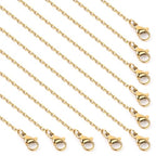 Cadikez 24PCS Gold Rolo Cable Chain Necklace Bulk, 1.5mm 18inch 18K Gold PVD Plated Stainless Steel Finished Oval Cable Link Chains for Necklace Jewelry Making - color: 1.5mm Gold Color
