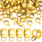 Joez Wonderful Links Bail Beads, Hypoallergenic Alloy Column Spacer Beads - color: 100 Gold