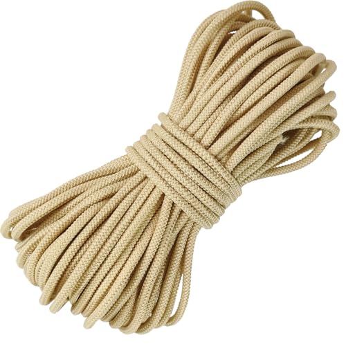 1/8 inch Non-Slip Elastic Band -3mm 15 Yards Soft Elastic Cord Stretch String Braided Thread for Sports Gear, DIY Crafts, Hair Bands, Shoelaces,Apparel Making & Camping Tie Down (Khaki) - color: Khaki
