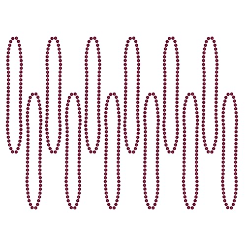 Party Beads - Small Round - size: 12-Pack, style: Maroon (12-Pack)