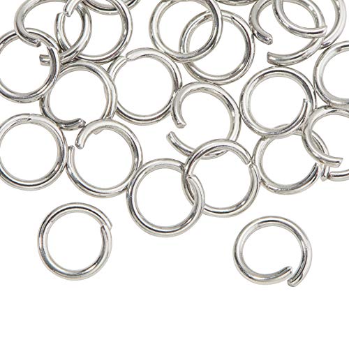 DanLingJewelry 1000 pcs 304 Stainless Steel 19 Gauge Open Jump Rings 7mm for Jewelry Making Connectors Jewelry Finding Stainless Steel Color - color: 1000 pcs - ф7mm δ 1mm
