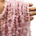 5-8mm Rose Quartz & Green Prehnite Tumbled Stone Chip Beads for Jewelry Making, Irregular Shaped Healing Crystal Loose Bead Supplys Bead, Pack of 2 Strands(64 inches)