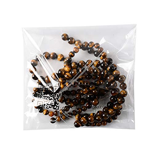RayLineDo® 50Pcs 8mm Natural Yellow Tiger Eye Stone Round Beads Loose Beads Wholesale for Jewelry Making - color: Yellow Tiger Eye, size: 8mm