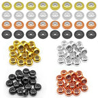 80pcs 8mm Stopper Beads with Rubber Inside Flat Round Rondelle Spacer Beads Adjustable Slider Clasps Round Beads Positioning Spacer Beads for DIY Bracelet Necklaces Jewelry Makings(2mm Hole,4Colors) - color: Gold,silver,rose gold,gun black