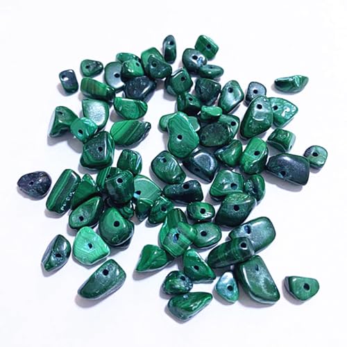 3-5mm Natural Malachite Gemstone Chips Loose Beads Semi Precious for Jewelry Making DIY Handmade Craft Supplies 1 Strand per Bag Approxi 32" - color: Malachite