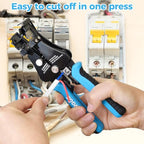 WGGE Automatic Heavy Duty Wire Stripper/Wire Cutter, 3 IN 1 Adjustable Wire Stripper Tool for 8-18 AWG Solid and Stranded Electrical Wire | 10-22 AWG Wire Crimping Tool