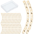 CREATCABIN 1 Box 40 Pcs 18K Gold Plated Curved Tube Bead Fish Scale Noodle Tube Bead Long Curved Brass Spacer Connector Bulk for Jewelry Making Charms Bracelets Necklaces Accessories 20mm - color: Gold-19