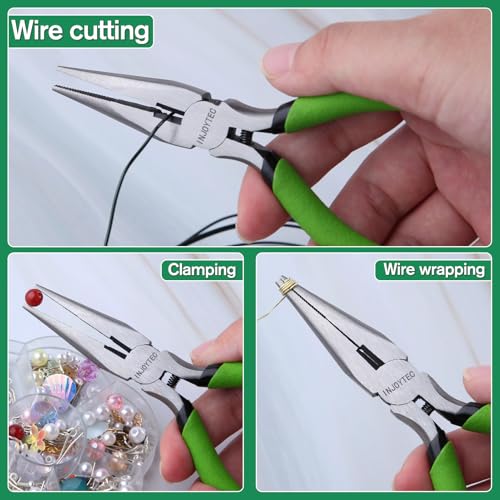 5 Inches Chain Nose Pliers Long Nose Pliers Side Cutting Pliers For Jewellery Making Wire Cutting Clamping For Electrical Repairs Jewellery Making Diy Crafts Model Making - style: Chain Nose Pliers