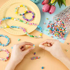 SEPGLITTER Easter Polymer Clay Beads,300pcs Bunny Flowers Carrots Eggs Butterflies Mixed Spacer Beads for Spring Easter Jewelry Making DIY Bracelet Necklace Accessories Craft Party Supplies - color: Multi
