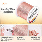 anezus 20 Gauge Jewelry Wire, 28 Yards Craft Wire Tarnish Resistant Copper Beading Wire for Jewelry Making Supplies and Crafting(Rose Gold) - color: Rose Gold