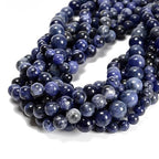 62Pcs Blue Sodalite 6mm Beads Natural Stone Round Gemstone Genuine Real Stone for DIY Bracelet Jewelry String Making - color: Blue Sodalite, size: 6mm