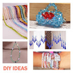 XSEINO 3760 Pieces 6mm Crystal Beads for Jewelry Making, 47 Colors Crystal Acrylic Beads for Bracelets Jewelry Making and DIY Crafts - color: Crystal