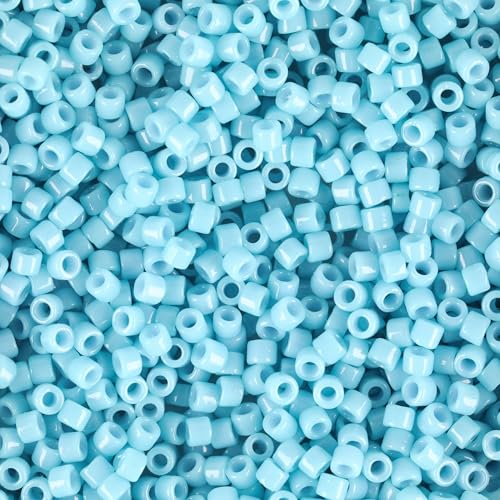 Miyuki Delica Seed Beads – Size 11/0 (1.6 mm), DB2128, Duracoat Opaque Nile Blue, 7.2 g, Approx. 1440 Beads, Made in Japan - color: DB2128 - Duracoat Opaque Nile Blue