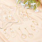 SUNNYCLUE 1 Box DIY 10 Pairs Acrylic Flower Dangle Earring Jewelry Making Kits Include White Acrylic Petal Beads Caps Pendants Pearl Beads Earring Hooks Jewelry Findings Supplies - color: Diy 10 Pairs White Flowers Round Beads Earrings