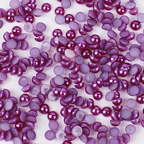 9000pcs 4mm Half Round Pearl Beads Mixed 15 Colors Cabochon Flatback Gem DIY Scrapbooking Shoes Phone Nail Art Making Crafts Material - size: 4mm 9000pcs